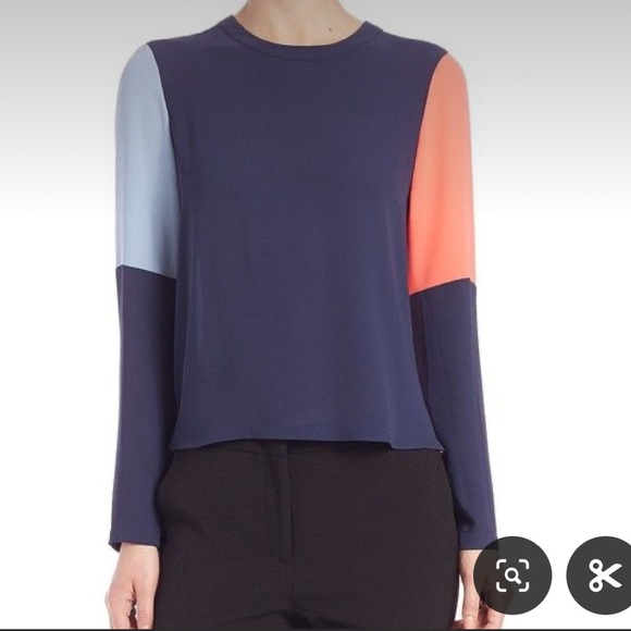 BCBG Maxazria colorblock blouse - Picture 2 of 5